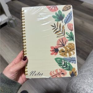 Floral Spiral Notebook - Cream and Multicolor